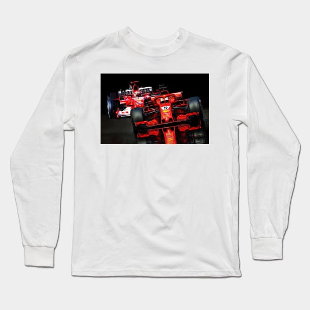 Vettel - Schumacher - Schumacher - Vettel Long Sleeve T-Shirt by DeVerviers